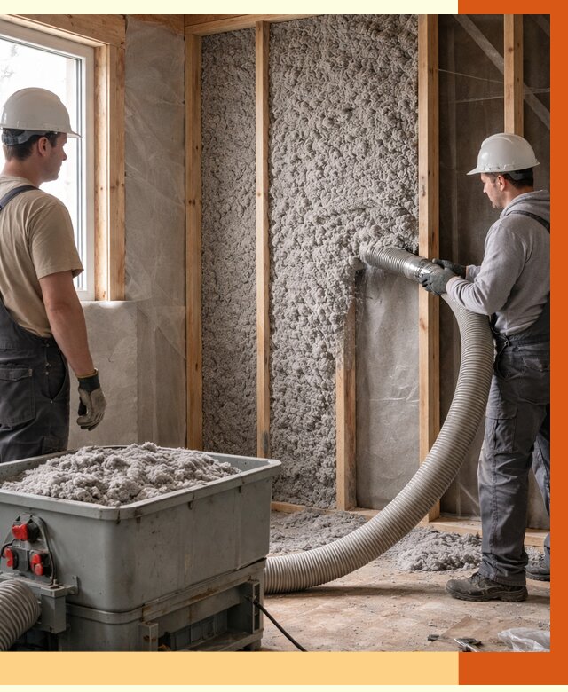 Утепление каркасного дома эковатой в Электростали от 1823 руб. | ТепломастерЭлк