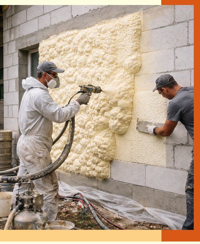 Утепление дома из газобетона ППУ в Электростали от 4862 руб./м² под ключ | ТепломастерЭлк