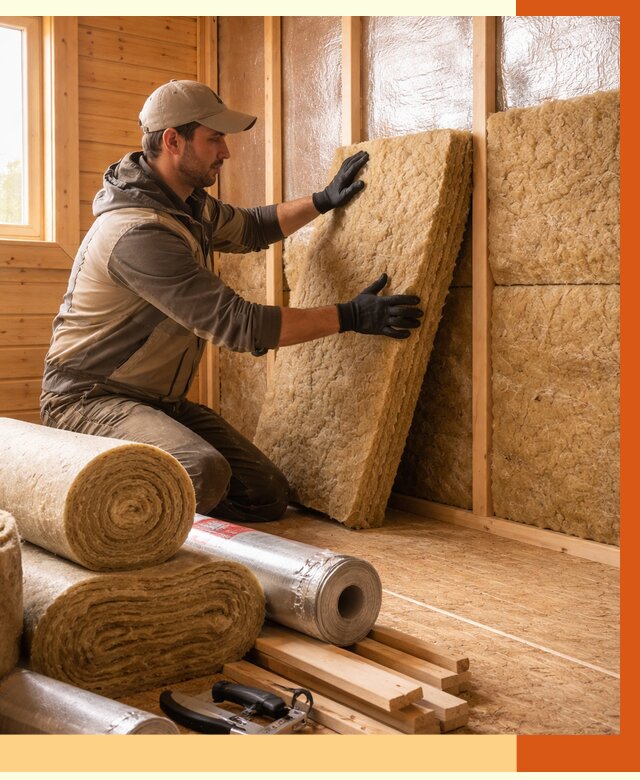 Утепление бани в Электростали под ключ от 4559 руб./м2 — утеплить потолок, пол и стены | ТепломастерЭлк