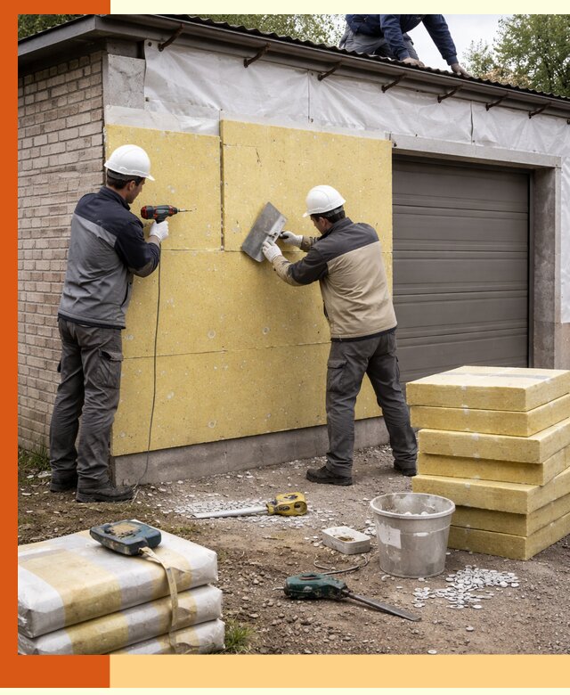 Утепление гаража снаружи в Электростали качественно и надёжно