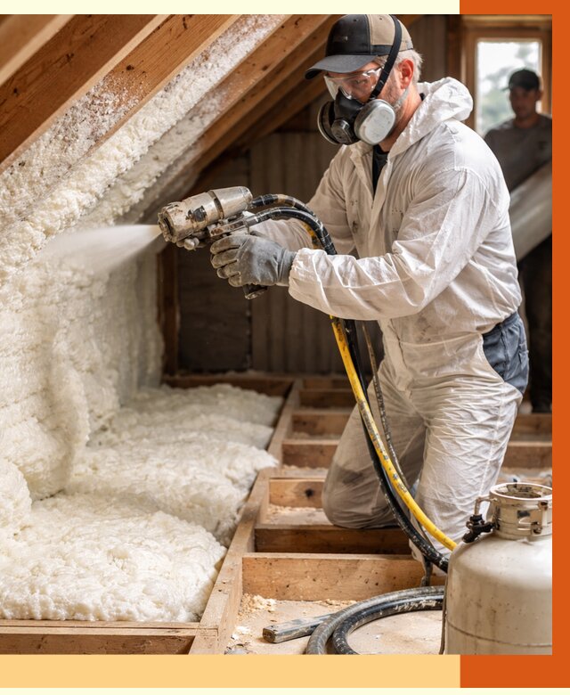 Утепление чердака ППУ в Электростали от 8732 руб./м2 — услуга под ключ | ТепломастерЭлк