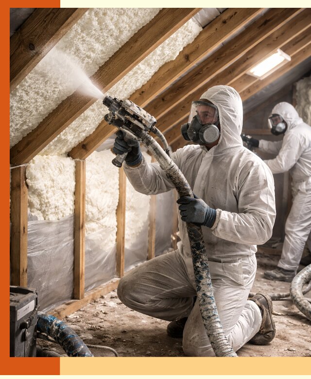 Утепление чердака пенополиуретаном (ППУ) в Электростали