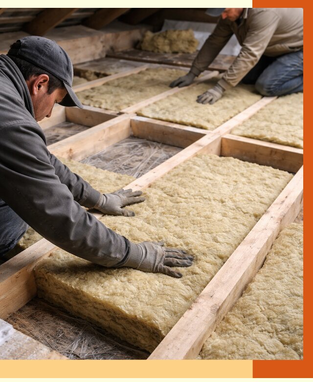 Утепление чердака минватой в Электростали от 3546 руб/м2 под ключ | ТепломастерЭлк