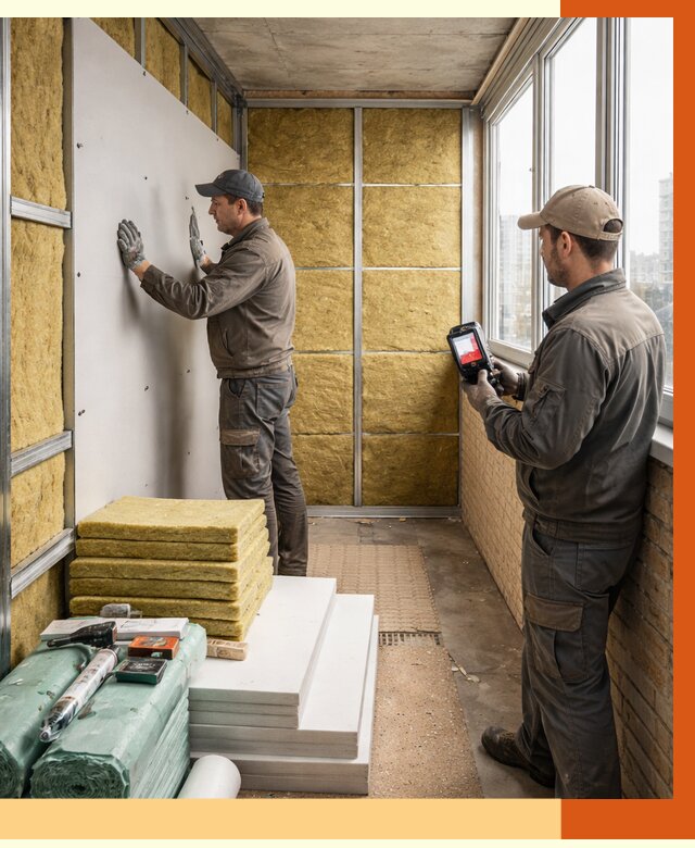 Утепление балкона в Электростали от 4559 руб. под ключ | ТепломастерЭлк