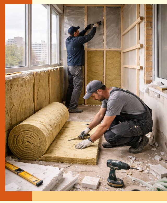 Утепление балкона под ключ в Электростали качественно и быстро