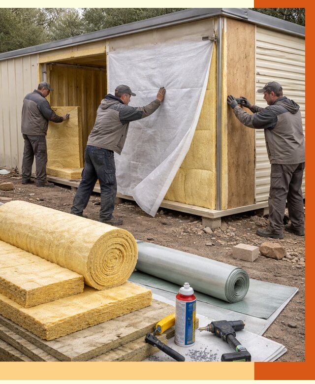 Утепление строительной бытовки в Электростали от 12663 руб. под ключ | ТепломастерЭлк