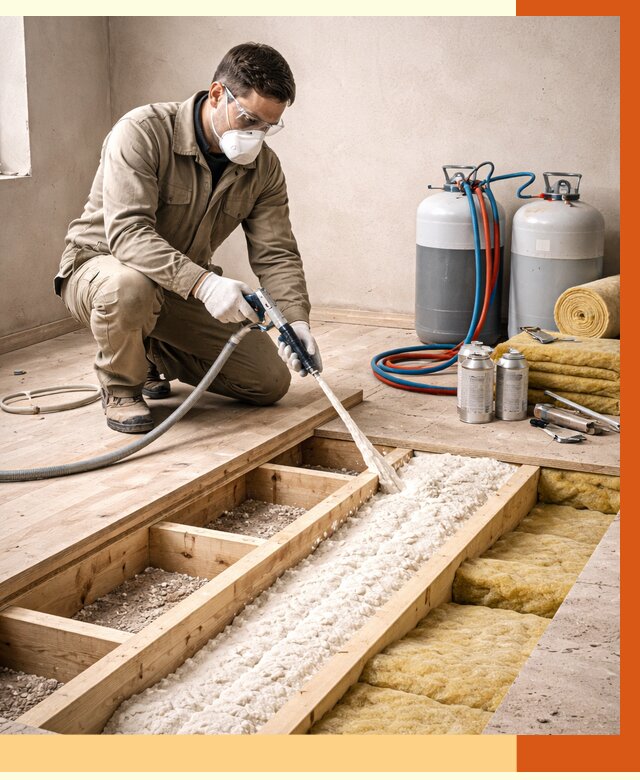 Заполнение полостей межэтажного перекрытия в Электростали от 4255 руб. | ТепломастерЭлк