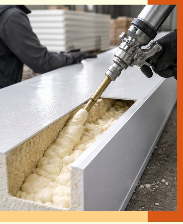 Заполнение пустот холодильных панелей в Электростали от 7598 руб. | ТепломастерЭлк