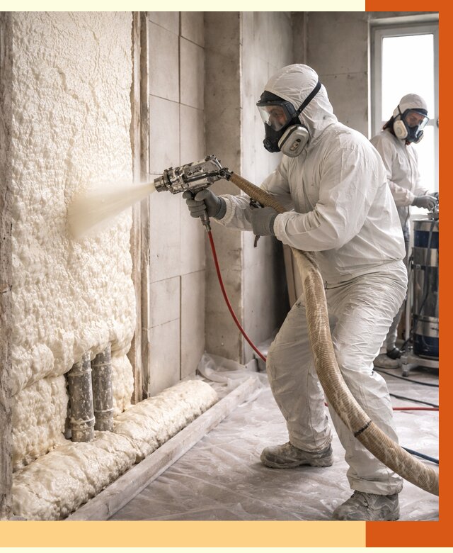 Напыление пенополиуретана в Электростали от 7598 руб./м2 — услуги и монтаж ППУ | ТепломастерЭлк