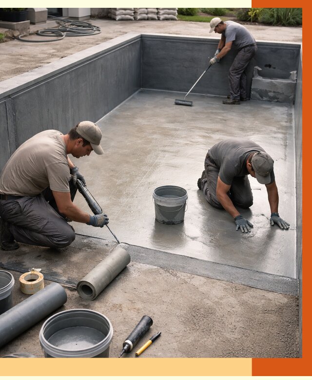 Профессиональная гидроизоляция бассейна в Электростали от 6585 руб. за м2 | ТепломастерЭлк