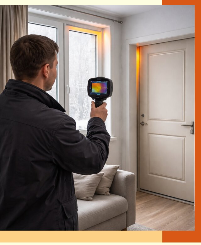 Тепловизионное обследование окон и дверей в Электростали от 4559 руб. | ТепломастерЭлк